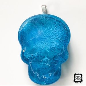 Blue Skull Halloween Necklace/Keychain/Purse Charm